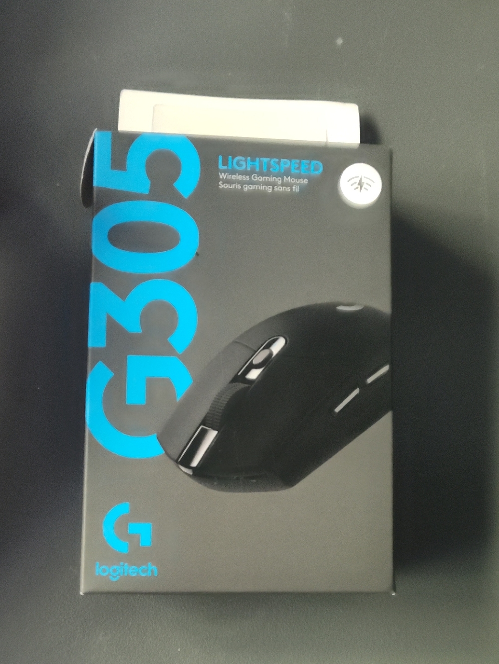 Logitech G305 Wireless Gaming Mouse - Black with Blue Graphics New Open Box